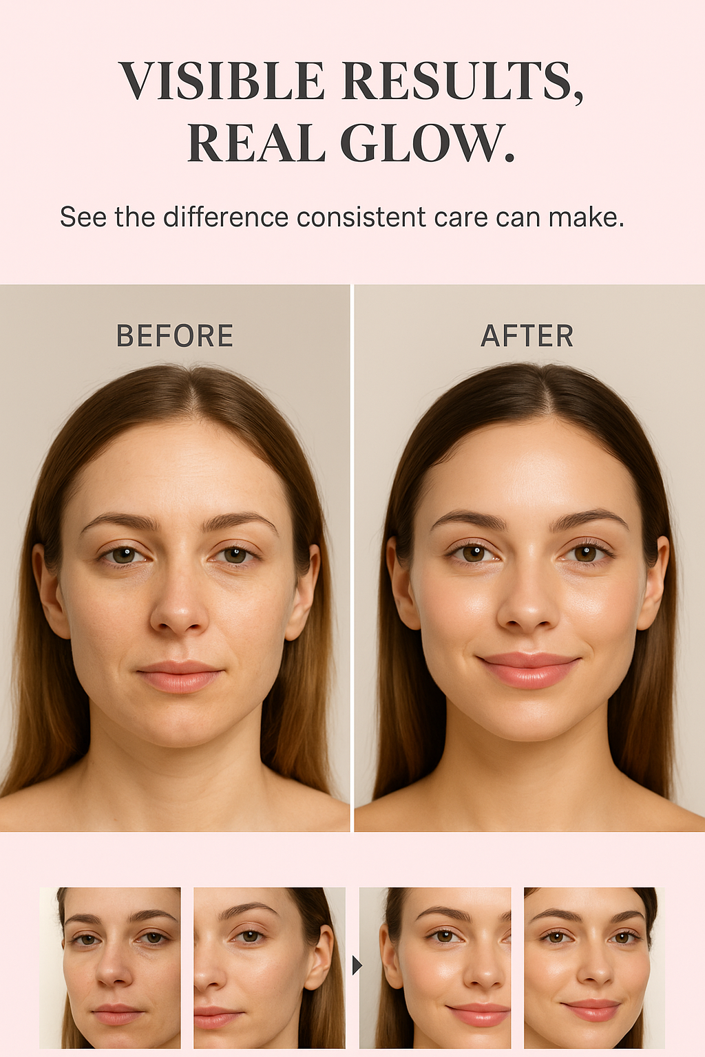 Seaweed eye mask – before and after comparison